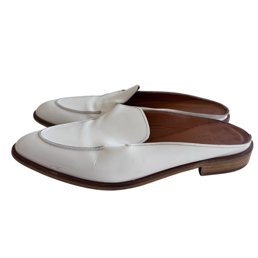 Everlane The Modern White Leather Loafer Mule Sz 7.5